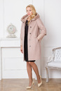 Женское пальто с капюшоном, отделка кролик 3000259-2
