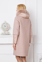 Женское пальто с капюшоном, отделка кролик 3000259-5