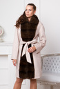 Женское пальто с воротником, отделка песец 3000264