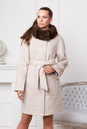 Женское пальто с воротником, отделка песец 3000269