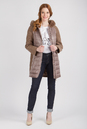 Женское пальто с капюшоном, отделка кролик 3000272-3