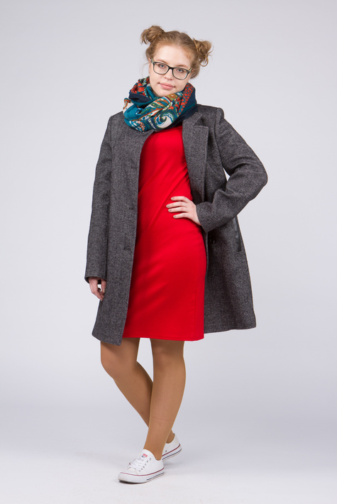 Женское пальто с воротником 3000359