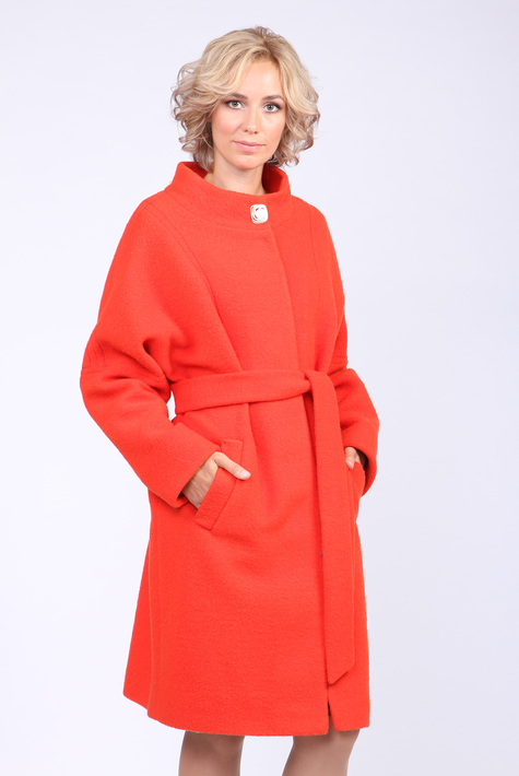 Женское пальто из текстиля с воротником 3000392