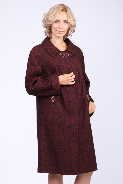 Женское пальто из текстиля с воротником 3000398
