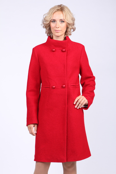 Женское пальто из текстиля с воротником 3000403