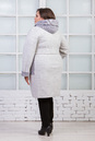 Женское пальто из текстиля с капюшоном 3000409-7 вид сзади