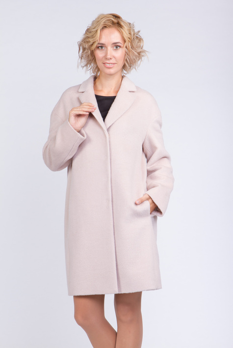 Женское пальто из текстиля с воротником 3000411