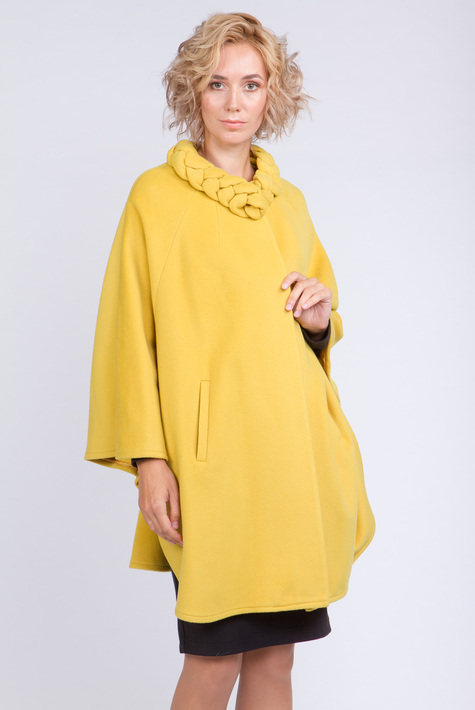 Женское пальто из текстиля с воротником 3000414