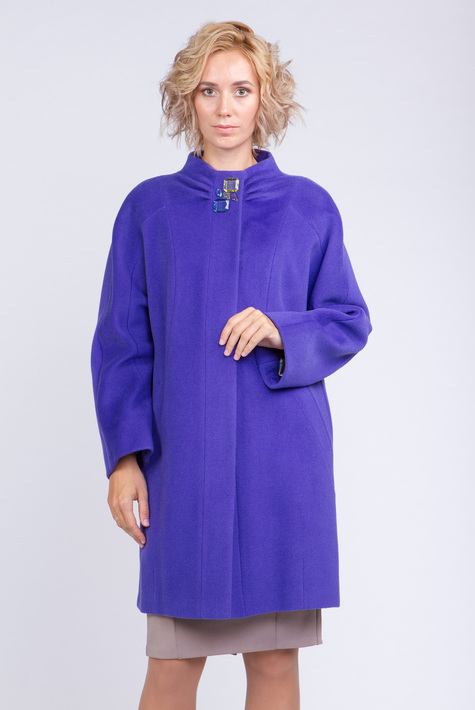Женское пальто из текстиля с воротником 3000482
