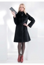 Женское пальто из текстиля с воротником 3000485