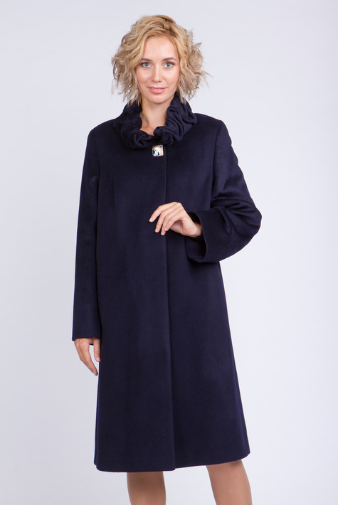 Женское пальто из текстиля с воротником 3000488