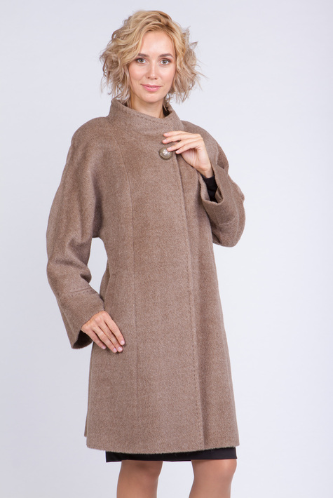 Женское пальто из текстиля с воротником 3000492
