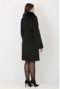 Женское пальто из текстиля с воротником, отделка песец 3000501-5