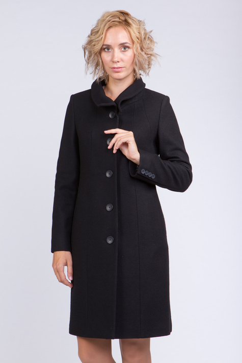 Женское пальто из текстиля с воротником 3000504