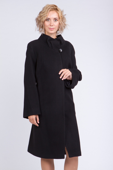 Женское пальто из текстиля с воротником 3000509