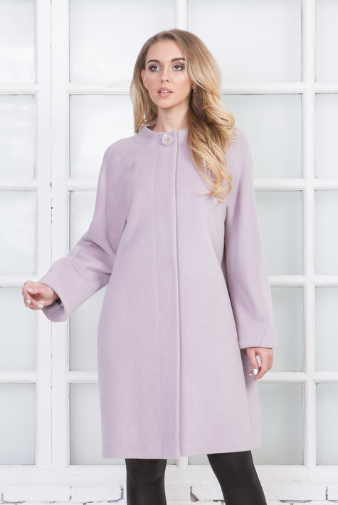 Женское пальто из текстиля с воротником 3000518