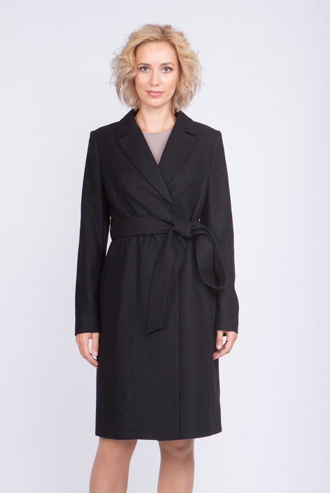 Женское пальто из текстиля с воротником 3000520