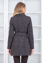 Женское пальто из текстиля с воротником, отделка чернобурка 3000556-3