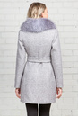 Женское пальто из текстиля с воротником, отделка чернобурка 3000553-2