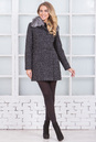 Женское пальто из текстиля с воротником, отделка чернобурка 3000556-2