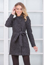 Женское пальто из текстиля с воротником, отделка чернобурка 3000556-6