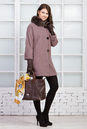 Женское пальто из текстиля с воротником, отделка блюфрост 3000566-4