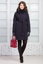 Женское пальто из текстиля с воротником, отделка песец 3000571-2