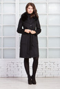 Женское пальто из текстиля с воротником, отделка песец 3000572-3