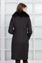 Женское пальто из текстиля с воротником, отделка песец 3000572-4
