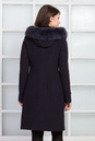 Женское пальто из текстиля с капюшоном, отделка песец 3000573-3