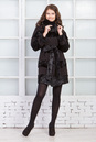 Женское пальто из текстиля с воротником, отделка песец 3000575-3
