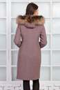 Женское пальто из текстиля с капюшоном, отделка енот 3000576-3