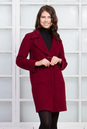 Женское пальто из текстиля с воротником, отделка енот 3000577-2
