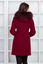 Женское пальто из текстиля с капюшоном, отделка енот 3000578-2