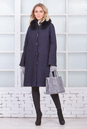 Женское пальто из текстиля с воротником, отделка песец 3000580