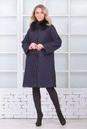 Женское пальто из текстиля с воротником, отделка песец 3000580-3