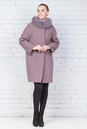 Женское пальто из текстиля с воротником, отделка песец 3000581-3