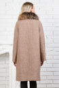 Женское пальто из текстиля с воротником, отделка лиса 3000583-4