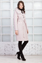 Женское пальто из текстиля с воротником, отделка песец 3000584-2