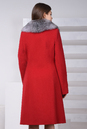 Женское пальто из текстиля с воротником, отделка чернобурка 3000588-3