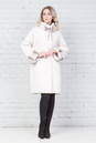 Женское пальто из текстиля с воротником, отделка кролик 3000593-4