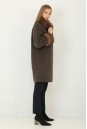 Женское пальто из текстиля с воротником, отделка искусственный мех 3000594-2