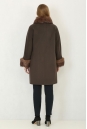 Женское пальто из текстиля с воротником, отделка искусственный мех 3000594-3