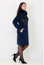 Женское пальто из текстиля с воротником, отделка песец 3000595-3