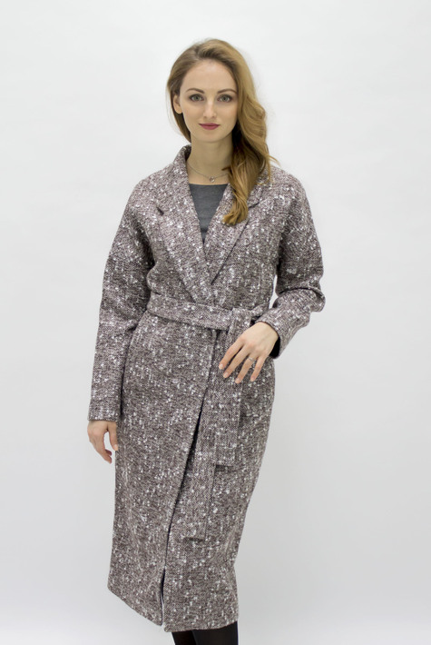 Женское пальто из текстиля с воротником 3000652
