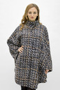 Женское пальто из текстиля с воротником 3000656