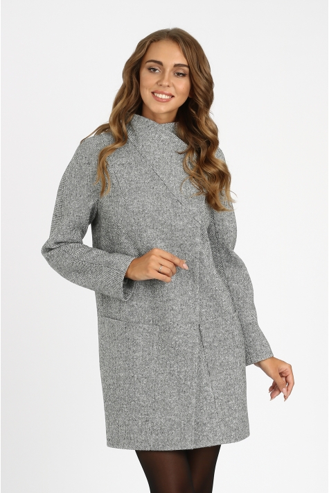 Женское пальто из текстиля с воротником 3000684