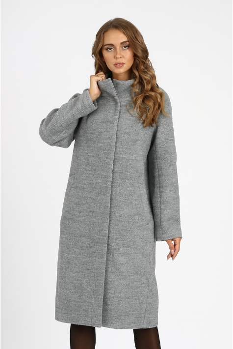 Женское пальто из текстиля с воротником 3000698