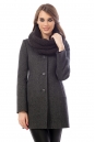 Женское пальто из текстиля без воротника 3000711