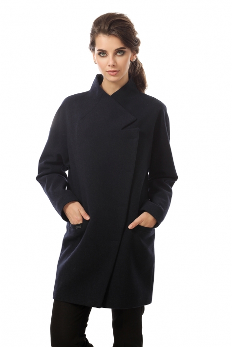 Женское пальто из текстиля с воротником 3000712